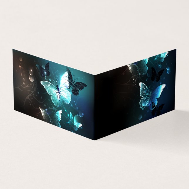 Mint-Night-Schmetterlinge Visitenkarten (Vorderseite)
