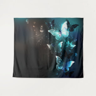 Mint-Night-Schmetterlinge Wandteppich