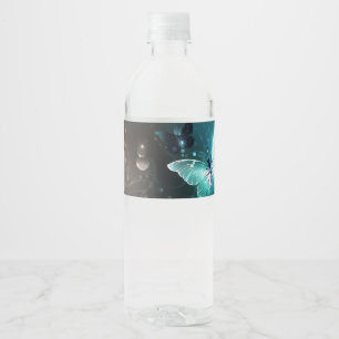 Mint-Night-Schmetterlinge Wasserflaschenetikett