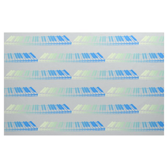 Mint Piano Keys Fabric Stoff (Yard (91,4 cm))