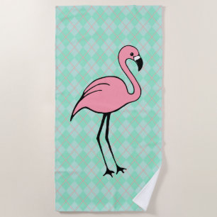 Mint Pink Flamingo Beach Pool Handtuchwechsel Gesc Strandtuch