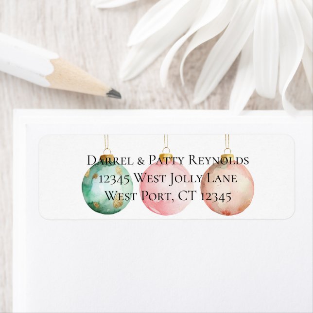 Mint Pink Rose Gold Weihnachtsschmuck (Insitu)