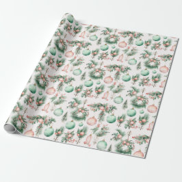 Mint Pink Weihnachtsschmuck Geschenkpapier