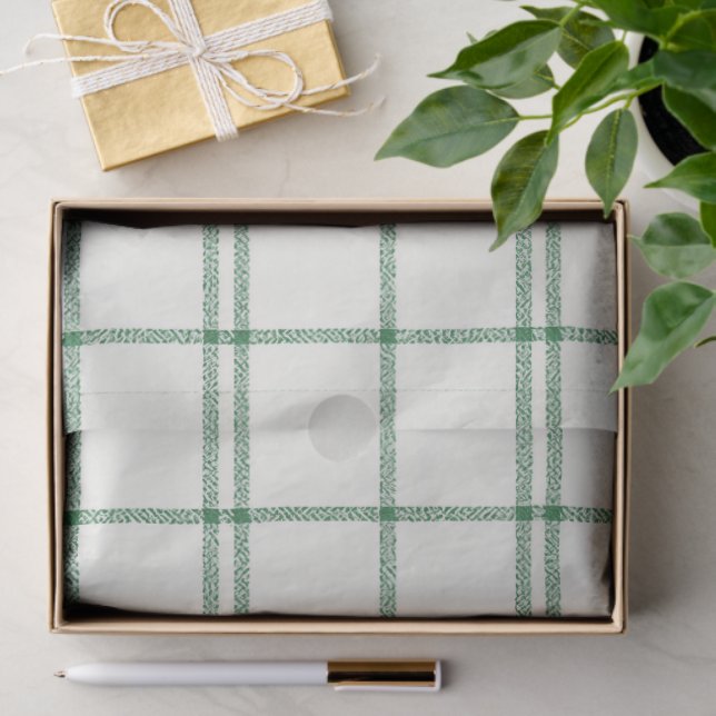Mint Plaid Seidenpapier (Geschenk)