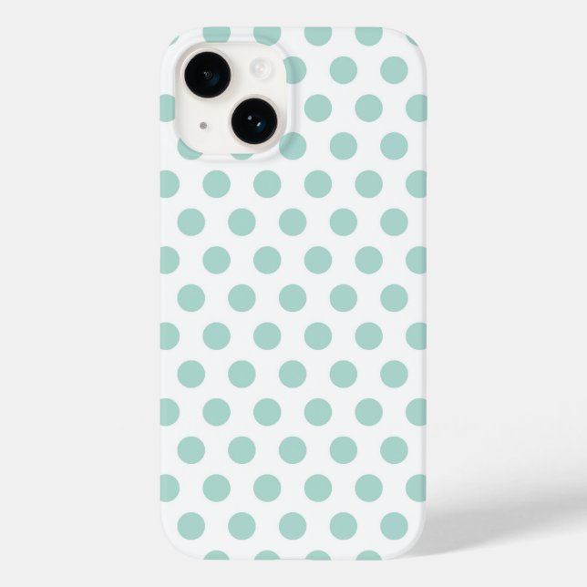 Mint Polka Dot Case-Mate iPhone Hülle (Rückseite)