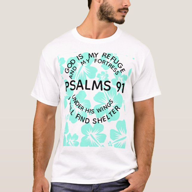 Mint psalms 91 flower shirt (Vorderseite)