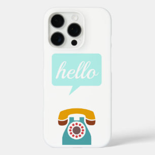 Mint Red Tan Retro Telefon Hallo iPhone 16 Pro Hülle
