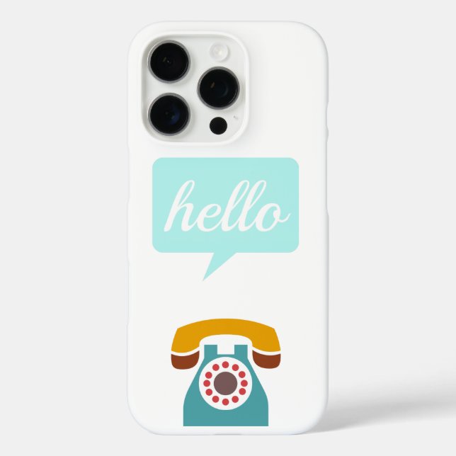 Mint Red Tan Retro Telefon Hallo Case-Mate iPhone Hülle (Rückseite)