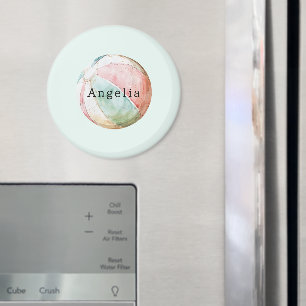Mint Rosa Weiße Strandball Magnet