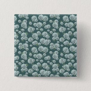 Mint Rosette Succulents Wiederholen Druck auf Pine Button