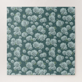 Mint Rosette Succulents Wiederholen Druck auf Pine Puzzle