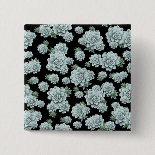 Mint Rosette Succulents Wiederholen Druck auf schw Button