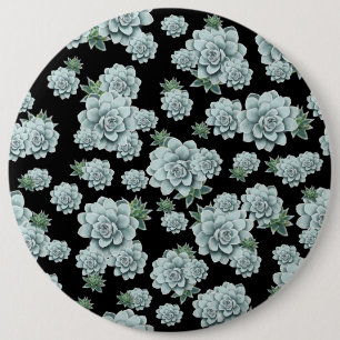 Mint Rosette Succulents Wiederholen Druck auf schw Button