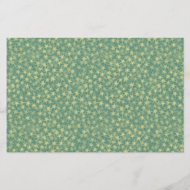 Mint-Seegras-Sternenmuster Briefpapier (Vorderseite)