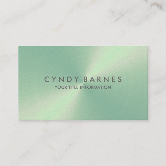 Mint Sheen Business Card Visitenkarte (Vorderseite)