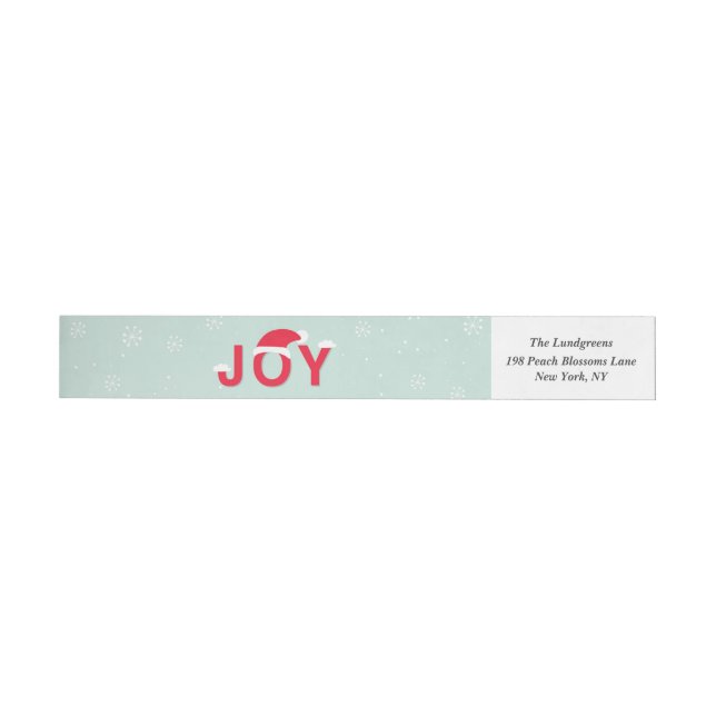 Mint Snow Joliday Label (Person)