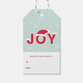 Mint Snow Joy Holiday Gift Tags Geschenkanhänger