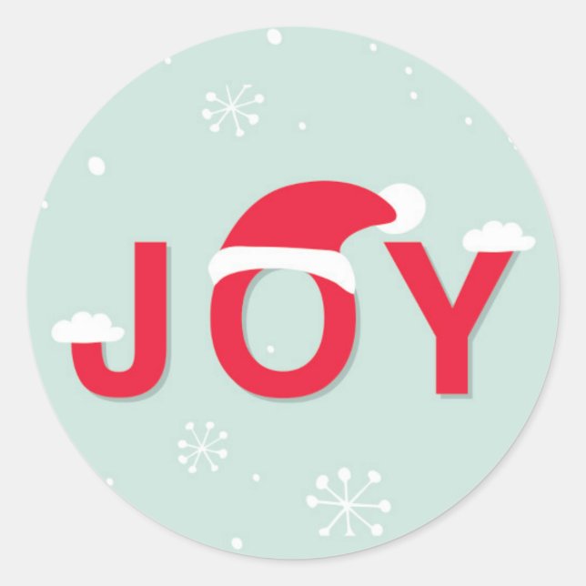 Mint Snow Joy Holiday Stickers (Vorderseite)