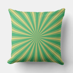 Mint Sonnen-Funky-Strahlen Retro-Streifen Kissen