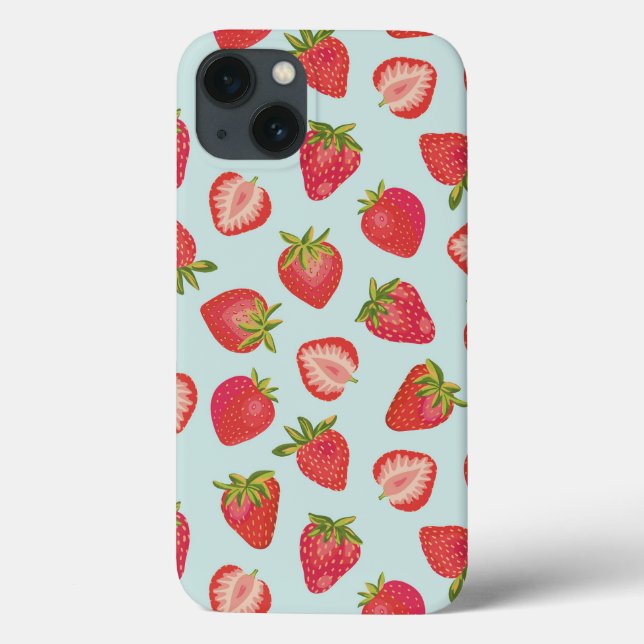 Mint Strawberry iPhone Case (Rückseite)