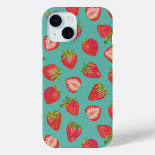 Mint Strawberry iPhone Case