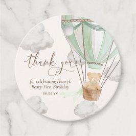 Mint Teddy Bear Danke, dass Sie beary First Birthd Geschenkanhänger