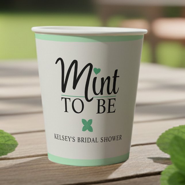 Mint to Be Wedding Bridal Shower Pappbecher (Mint to Be Wedding Bridal Shower Paper Cups
)