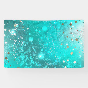 Mint Turquoise Foil Hintergrund Banner