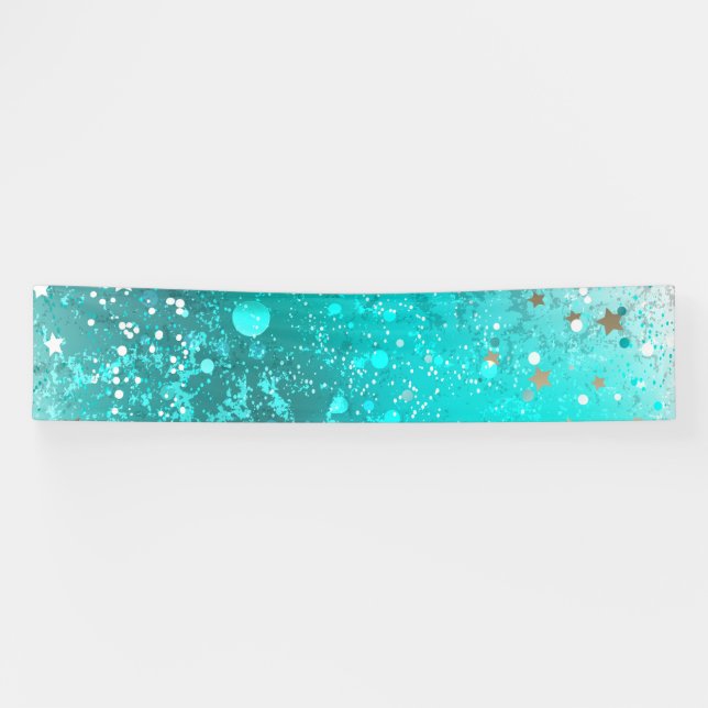 Mint Turquoise Foil Hintergrund Banner (Horizontal)