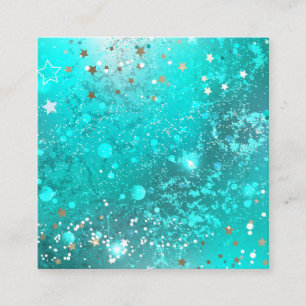 Mint Turquoise Foil Hintergrund Begleitkarte