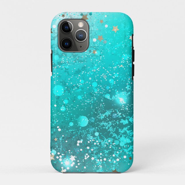 Mint Turquoise Foil Hintergrund Case-Mate iPhone Hülle (Rückseite)