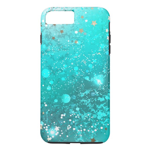 Mint Turquoise Foil Hintergrund Case-Mate iPhone Hülle (Rückseite)