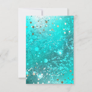 Mint Turquoise Foil Hintergrund Einladung
