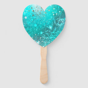 Mint Turquoise Foil Hintergrund Fächer