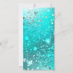 Mint Turquoise Foil Hintergrund Feiertagskarte