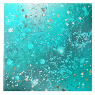 Mint Turquoise Foil Hintergrund Fliese