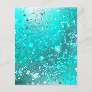 Mint Turquoise Foil Hintergrund Flyer