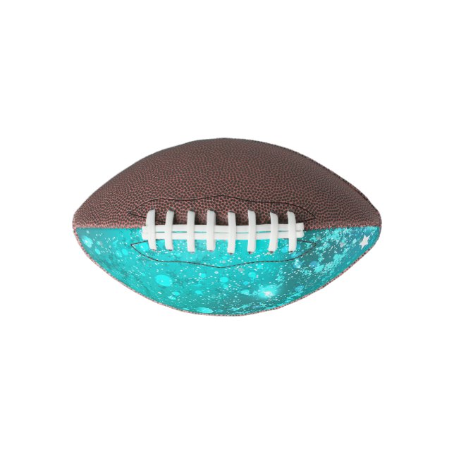 Mint Turquoise Foil Hintergrund Football (Vorderseite)