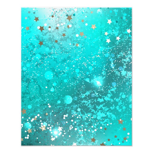 Mint Turquoise Foil Hintergrund Fotodruck (Vorne)