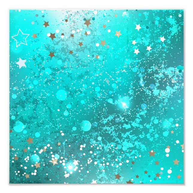 Mint Turquoise Foil Hintergrund Fotodruck (Vorne)