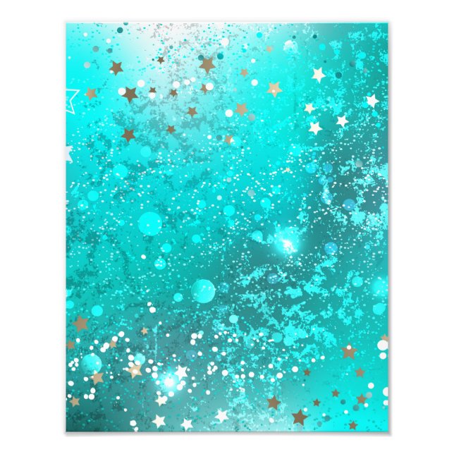 Mint Turquoise Foil Hintergrund Fotodruck (Vorne)