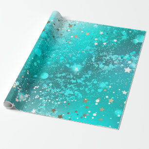 Mint Turquoise Foil Hintergrund Geschenkpapier