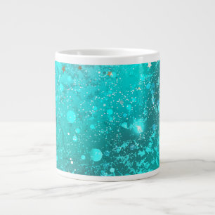 Mint Turquoise Foil Hintergrund Jumbo-Tasse