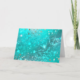 Mint Turquoise Foil Hintergrund Karte