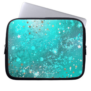 Mint Turquoise Foil Hintergrund Laptopschutzhülle