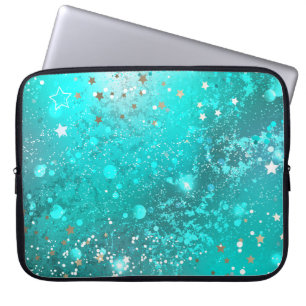 Mint Turquoise Foil Hintergrund Laptopschutzhülle