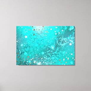 Mint Turquoise Foil Hintergrund Leinwanddruck