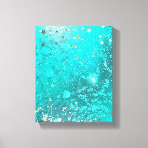 Mint Turquoise Foil Hintergrund Leinwanddruck