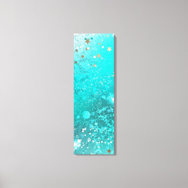 Mint Turquoise Foil Hintergrund Leinwanddruck (Vorderseite)