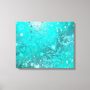 Mint Turquoise Foil Hintergrund Leinwanddruck